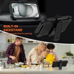 for iPhone 15 Case with Belt Clip Holster,Military Grade Anti-Drop Shockproof Defender Phone Cases w/2x Screen Protectors & Kickstand,2 Layers Rugged Heavy Duty Protective Bumper Cover (Black)