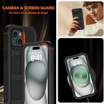 for iPhone 15 Case with Belt Clip Holster,Military Grade Anti-Drop Shockproof Defender Phone Cases w/2x Screen Protectors & Kickstand,2 Layers Rugged Heavy Duty Protective Bumper Cover (Black)