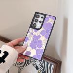 Beautiful Elegant Colorful Flowers Series Mirror Film Shock Proof Phone Cover Case for Samsung Galaxy S23 S24 S25 Plus Ultra