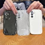 Curly Wavy Soft Clear Case For Samsung Galaxy S24 Ultra S23 S22 S21 S20 FE A55 5G A54 A53 A52 A51 A35 A34 A32 A13 A14 Back Cover