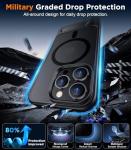 Temdan Magnetic Compatible with iPhone 13 Pro Max Case, [Built-in Invisible Kickstand][Compatible with MagSafe] [Military Grade Shockproof] Slim Translucent Matte Phone Case for iPhone 13 Pro Max 6.7"