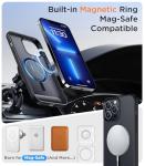 Temdan Magnetic Compatible with iPhone 13 Pro Max Case, [Built-in Invisible Kickstand][Compatible with MagSafe] [Military Grade Shockproof] Slim Translucent Matte Phone Case for iPhone 13 Pro Max 6.7"