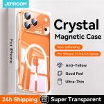 Joyroom Magnetic Case For iPhone 17 16 Pro Max Case Anti Yellow Transparent Cover For iPhone 17 Pro Wireless Charger Thin Cover