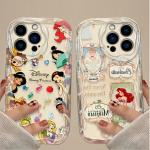 Disney Princess Ariel 3D Wave Case For iPhone 16 15 14 13 12 11 Pro Max X XR XS 8 7 Plus SE 2020 TPU Silicone Shockproof Cover