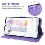 Phone Case for LG Velvet 5G/LGVelvet Verizon G5 UW T-Mobile 2020 Wallet Cases with Tempered Glass Screen Protector Leather Slim Flip Cover Card Holder Stand Cell LM G900UM 4G Tmobile Women Purple