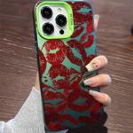 Y2K Original Sexy Kiss Lips Phone Case for Samsung A73 A72 A55 A54 A53 A35 A34 A33 A32 A24 A23 A15 A14 A13 A05 4G 5G Matte Cover