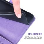 Phone Case for LG Velvet 5G/LGVelvet Verizon G5 UW T-Mobile 2020 Wallet Cases with Tempered Glass Screen Protector Leather Slim Flip Cover Card Holder Stand Cell LM G900UM 4G Tmobile Women Purple