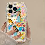 Disney Princess Ariel 3D Wave Case For iPhone 16 15 14 13 12 11 Pro Max X XR XS 8 7 Plus SE 2020 TPU Silicone Shockproof Cover