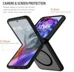 DUEDUE for Motorola Razr Plus 2025/2024 Case, Moto Razr 50 Ultra 5G Case Magnetic, Protective Cover Shockproof Phone Case for Motorola Razr+ Plus 2025/2024/Moto Razr 50 Ultra 5G 6.9", Black