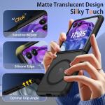 DUEDUE for Motorola Razr Plus 2025/2024 Case, Moto Razr 50 Ultra 5G Case Magnetic, Protective Cover Shockproof Phone Case for Motorola Razr+ Plus 2025/2024/Moto Razr 50 Ultra 5G 6.9", Black