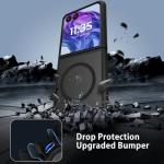 DUEDUE for Motorola Razr Plus 2025/2024 Case, Moto Razr 50 Ultra 5G Case Magnetic, Protective Cover Shockproof Phone Case for Motorola Razr+ Plus 2025/2024/Moto Razr 50 Ultra 5G 6.9", Black