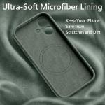 FireNova Magnetic for iPhone 17 Case, Compatible with MagSafe, [Integrated Silicone Camera Control Button] [Camera Protection] Anti-Scratch Microfiber Lining Phone Case, 6.3", Calke Green