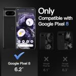 JETech Magnetic Case for Google Pixel 8 - MagSafe Compatible Translucent Cover