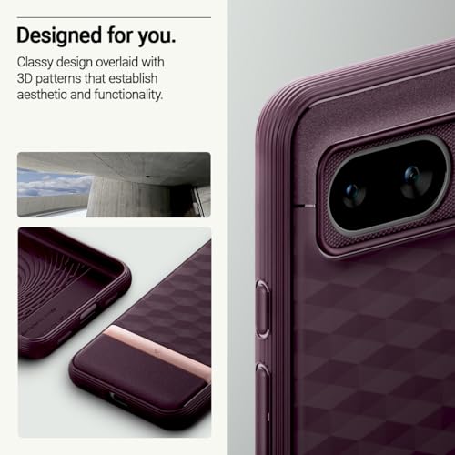 Caseology Parallax Ergonomic Google Pixel 8 5G Case - Burgandy