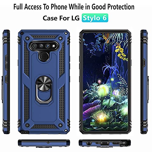Navy LG Stylo 6 Case with Screen Protector