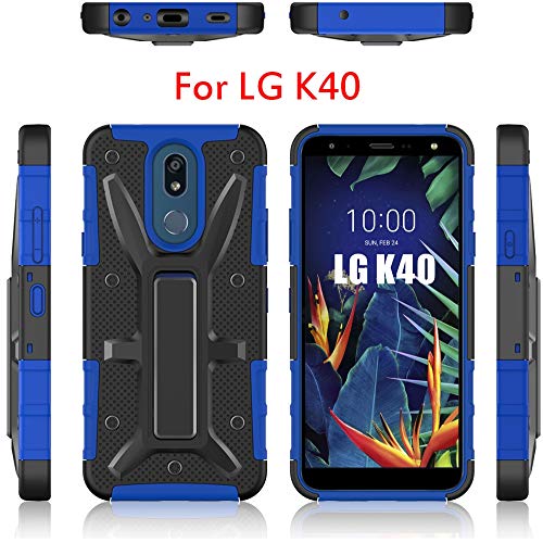 Dual Layer Shockproof LG K40 Phone Case (Blue)