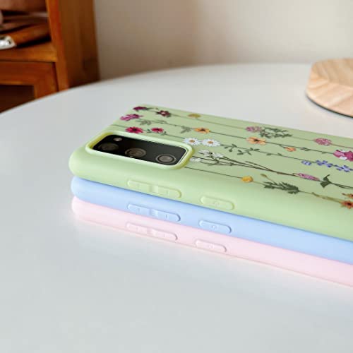 Green Floral Silicone Case for Samsung Galaxy S20 FE