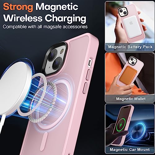 Pink Slim Magnetic iPhone 14/13 Case, Matte Finish