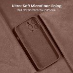 FireNova Designed for iPhone 14 Pro Case, Silicone Upgraded [Camera Protection] Phone Case with [2 Screen Protectors], Soft Anti-Scratch Microfiber Lining Inside, 6.1 inch, Light Brown