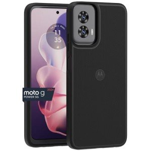 Motorola Moto G Power 5G (2024) Textured Protective Case- Black - Precision fit Shock Absorbing Cover for Enhanced Phone Grip, Style, & Drop Protection- NOT for Moto G 5G 2024 Version