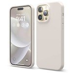 elago Compatible with iPhone 14 Pro Max Case, Liquid Silicone Case, Full Body Protective Cover, Shockproof, Slim Phone, Anti-Scratch Soft Microfiber Lining, 6.7 inch (Stone)