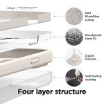 elago Compatible with iPhone 14 Pro Max Case, Liquid Silicone Case, Full Body Protective Cover, Shockproof, Slim Phone, Anti-Scratch Soft Microfiber Lining, 6.7 inch (Stone)