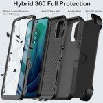 KECAI for Motorola Moto G 5G 2024 Case with Built-in Screen Protector,Belt Clip Holster,Heavy Duty Shockproof Drop Protection Military Grade Rugged Full Body Phone Cover with Kickstand (Black)