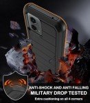 KECAI for Motorola Moto G 5G 2024 Case with Built-in Screen Protector,Belt Clip Holster,Heavy Duty Shockproof Drop Protection Military Grade Rugged Full Body Phone Cover with Kickstand (Black)