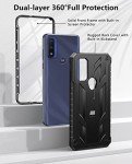for Motorola Moto-G Pure Phone Case: Moto G-Power 2022 Case Heavy Duty Military Grade Hard Protection Shock Proof Grip | Durable Dual-Layer Armor Design Protective Case Moto G Play 2023 (Black)