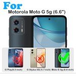 KECAI for Motorola Moto G 5G 2024 Case with Built-in Screen Protector,Belt Clip Holster,Heavy Duty Shockproof Drop Protection Military Grade Rugged Full Body Phone Cover with Kickstand (Black)