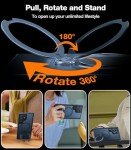 TORRAS 360°Spin Magnetic Stand for Samsung Galaxy S24 Ultra Case, Compatible with Magsafe, Military Grade Shockproof Slim Protective S24 Ultra Case with Kickstand & Ring Holder, Ostand Spin, Black