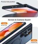 TORRAS 360°Spin Magnetic Stand for Samsung Galaxy S24 Ultra Case, Compatible with Magsafe, Military Grade Shockproof Slim Protective S24 Ultra Case with Kickstand & Ring Holder, Ostand Spin, Black