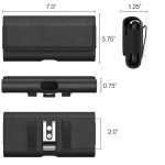 CoverON Holster for Motorola Moto G Power/G Play/Moto G 5G/ G Pure/Moto One 5G Plus/ G05 G15 E15 G100 Cell Phone Case Belt Clip Magnetic Close Carrying Leather Pouch (Fits with Otterbox or Case on)