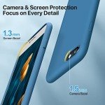 Miracase Ultra Slim Designed for iPhone SE Case 2022(3rd Gen)/iPhone SE 2020 Case(2nd Gen)/iPhone 7 Case/iPhone 8 Case with Screen Protector, Multi-Color Silicone Shockproof Phone Case(Capri Blue)