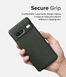 Ringke Onyx [Anti-Fingerprint Technology] Compatible with Google Pixel 7 Case 5G, Shockproof Rugged Heavy Duty Non-Slip Flexible Smudge Proof Cover - Dark Green
