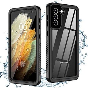 Oterkin for Samsung Galaxy S21 Waterproof Case with Built-in Screen Protector Dustproof Shockproof 360 Full Body Underwater Case for Samsung S21 5G 6.2inch (2021) Black
