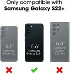 OtterBox Defender Series Case for Samsung Galaxy S22 Plus (NOT S22/Ultra Models) Case Only - Non-Retail Packaging - Antimicrobial - Black