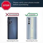 ENCASED Protective Case for Motorola Edge Plus 2022 [Falcon Armor] Heavy Duty Phone Cover, Black