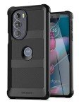 ENCASED Protective Case for Motorola Edge Plus 2022 [Falcon Armor] Heavy Duty Phone Cover, Black