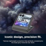 Motorola Razr 2024 Koala Grey Protective Case- Rigid, Lightweight Polycarbonate Shells Precision Fit Drop Protection and Scratch Resistant for Moto Razr 2024 (NOT for Plus)