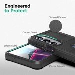 ENCASED Protective Case for Motorola Edge Plus 2022 [Falcon Armor] Heavy Duty Phone Cover, Black
