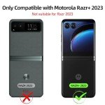 BSNRM for Motorola Razr Plus 2023 case, Built-in Screen Protector & Hinge Protection & Ultra Thin Matte PC Shockproof Phone Cover Smartphone Case for Moto Razr Plus 2023 (Black)
