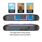 Tekcoo Holster Clip for LG G7 ThinQ / 2018 LG G7, [Tshell] [Built-in Screen] Shock Absorbing Secure Swivel Locking Belt Defender Full Body Kickstand Carrying Sturdy Armor Case Cover [Lavender]