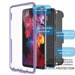 Tekcoo Holster Clip for LG G7 ThinQ / 2018 LG G7, [Tshell] [Built-in Screen] Shock Absorbing Secure Swivel Locking Belt Defender Full Body Kickstand Carrying Sturdy Armor Case Cover [Lavender]