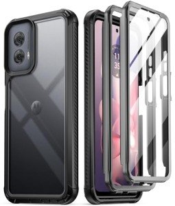 Poetic Guardian Case for Motorola Moto G Power 5G 2024 [Not Fit 2023 Version], [20FT Mil-Grade Drop Tested], Full-Body Shockproof Cover with Built-in Screen Protector, Black/Clear