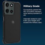 Motorola Moto G (2025) Rugged Protective Case- Black - Precision fit, Military Grade Shock Absorbing Cover for Enhanced Phone Grip, Drop Protection