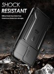 Poetic Revolution Case for Motorola Moto G Stylus 5G 2024,[Slide Camera Cover],[20FT Mil-Grade Drop Tested], Full-Body Grade Rugged Shockproof Cover with Kickstand and Built-in-Screen Protector, Black
