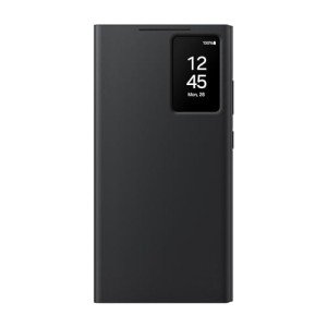 SAMSUNG Galaxy S24 Ultra S-View Wallet Phone Case, Protective Cover with Smart Small Screen View, Finger Tap Control, Slim Design, Card Holder Pocket, US Version, EF-ZS928CBEGUS, Black