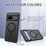 BENTOBEN for Google Pixel 7 Case [Compatible with Magsafe] Translucent Matte Magnetic Pixel 7 Case Magsafe Slim Thin Shockproof Women Men Protective Phone Cases Cover for Google Pixel 7 6.4", Black