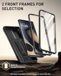 Poetic Revolution Case for Motorola Moto Edge 2024 [Not for 2023 Version], [Slide Camera Cover], Full-Body Military Grade Rugged Shockproof Cover with Kickstand and Built-in-Screen Protector, Black